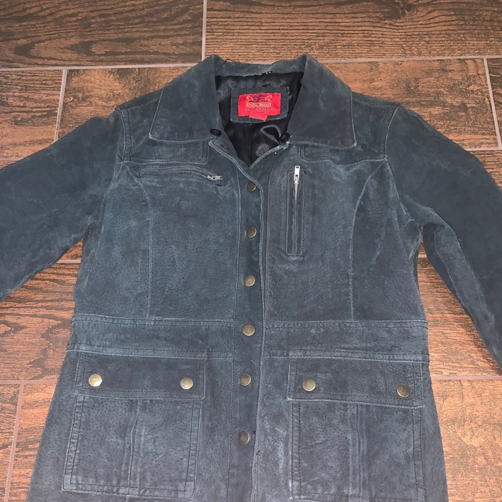 Black suede jacket